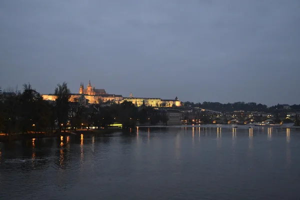 Vltava geceleri — Stok fotoğraf