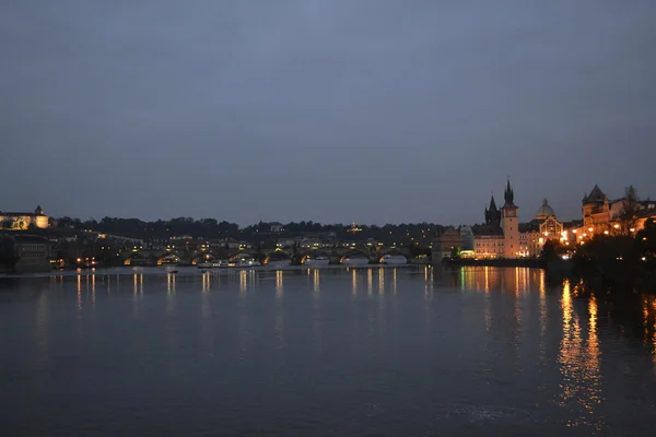 Prague at night — Stock Photo, Image