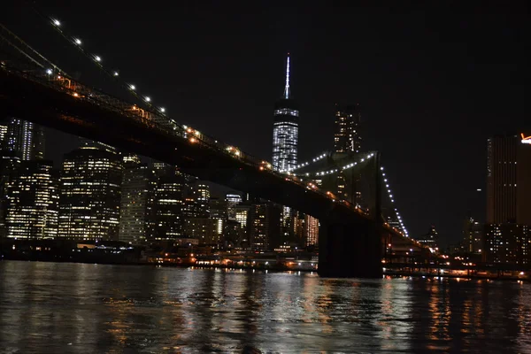 Natt sikte från Brooklyn — Stockfoto