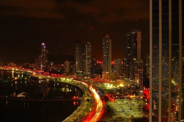 Панама-Сіті вночі — стокове фото