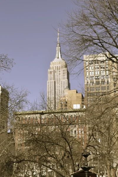 Empire State Building od Madison Square Park — Zdjęcie stockowe