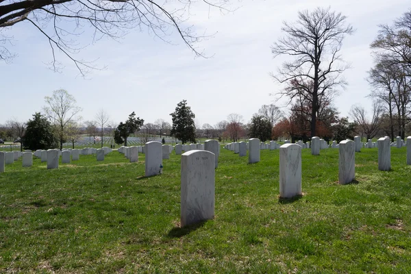 Grabsteine auf dem Friedhof von Arlington — Stockfoto