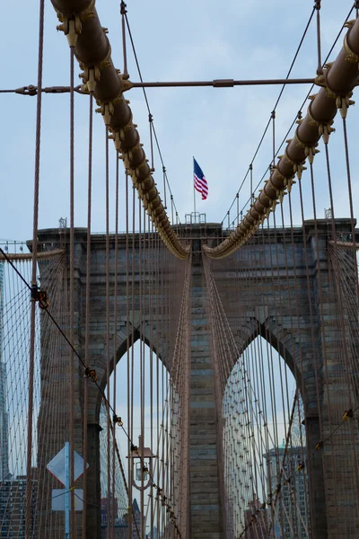 Detalles del puente de Brooklyn — Foto de Stock