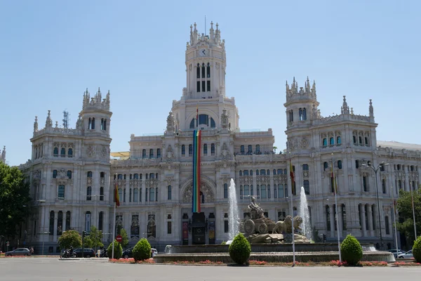 Madrid stadshuset under den gay pride — Stockfoto