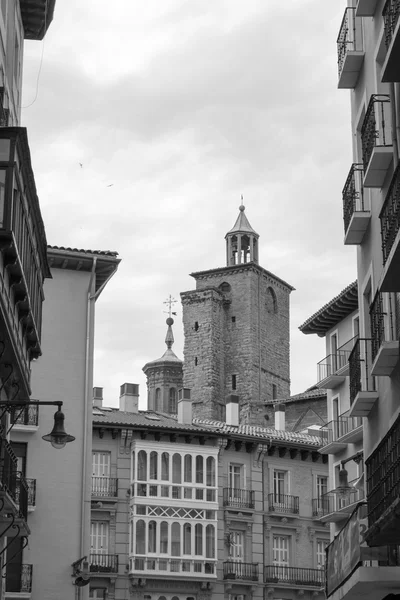 San Saturnino kilise inblack ve beyaz — Stok fotoğraf