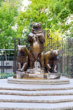 Central Park 'ta Bears heykeli grubu