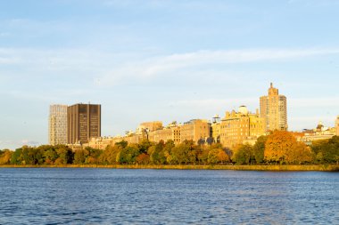 Sonbahar sezonu ağaçlar Central Park'ta