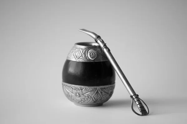 Black and white Mendoza mate — Stock Photo, Image