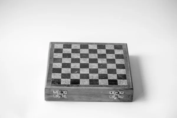 Шахова дошка в чорно-білому кольорі — стокове фото