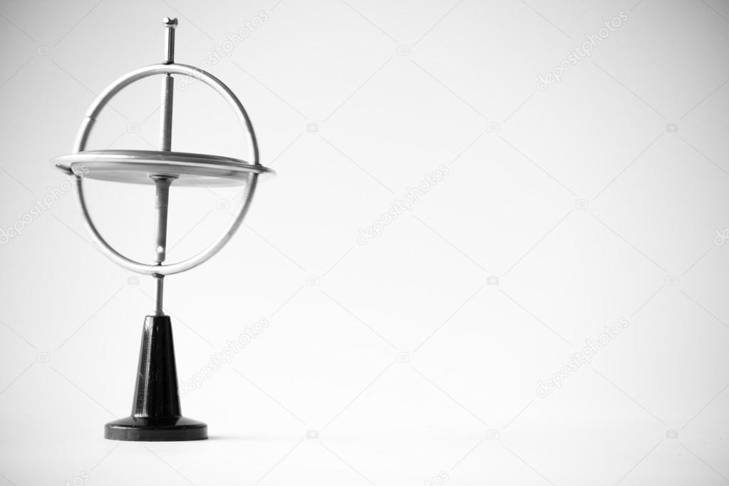 Gyroscope in black and white