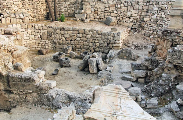 Rovine scavate della piscina di Betesda e della Chiesa — Foto Stock