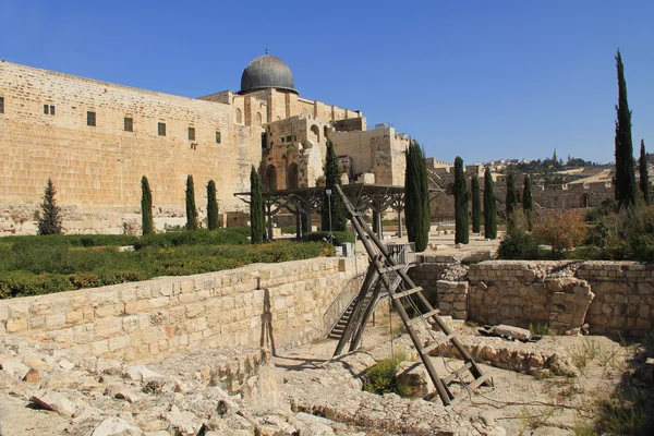 Al-Aqsa moskee aan de zuidzijde van de Tempelberg — Stockfoto