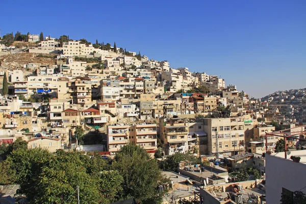 Huizen op een heuvel in Jeruzalem, Israël — Stockfoto