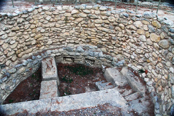 Granary Kouloures Pit Entrance Palace Knossos Crete Greece Heraklion Called — Stock Photo, Image