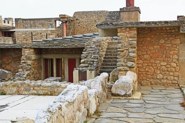 Palace Knossos Crete Greece Heraklion Called Europes Oldest City Ceremonial — Foto de Stock