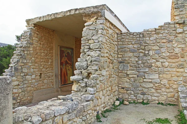 Prince Lilies Corridor Procession Palace Knossos Crete Greece Heraklion Called — Stock Photo, Image