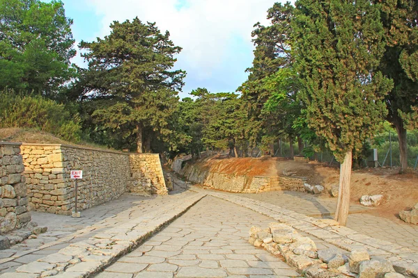 Estrada Mais Velha Europa Estrada Real Que Parte Palácio Knossos — Fotografia de Stock
