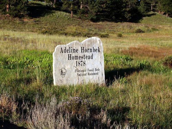 Sign for Adeline Hornbek Homestead — Stock Photo, Image