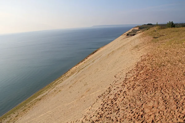 Dune di sabbia lungo il lago Michigan, USA — Foto Stock