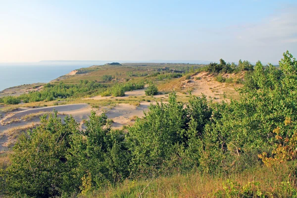 Dune di sabbia lungo il lago Michigan, USA — Foto Stock