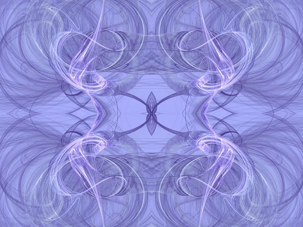 Naadloze fractal textiel patroon in pastel blauw of lavendel. — Stockfoto