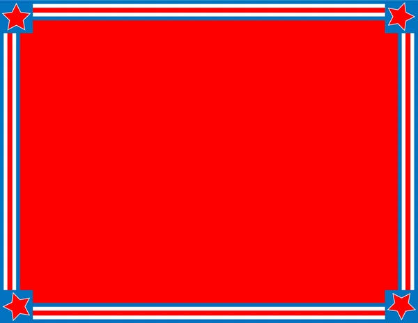 EPS8 Vector Cadre patriotique rouge, blanc et bleu ou bordure avec fond rayé et étoilé avec espace de copie . — Image vectorielle