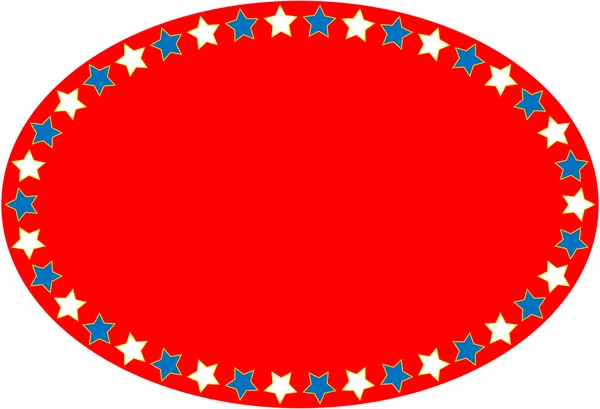 EPS8 Vector Oval fondo rojo, blanco y azul con espacio de copia . — Archivo Imágenes Vectoriales