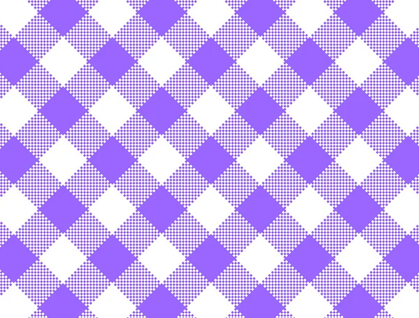 Jpg。 紫と白のギンガム チェックの布を不織布. — ストックベクタ