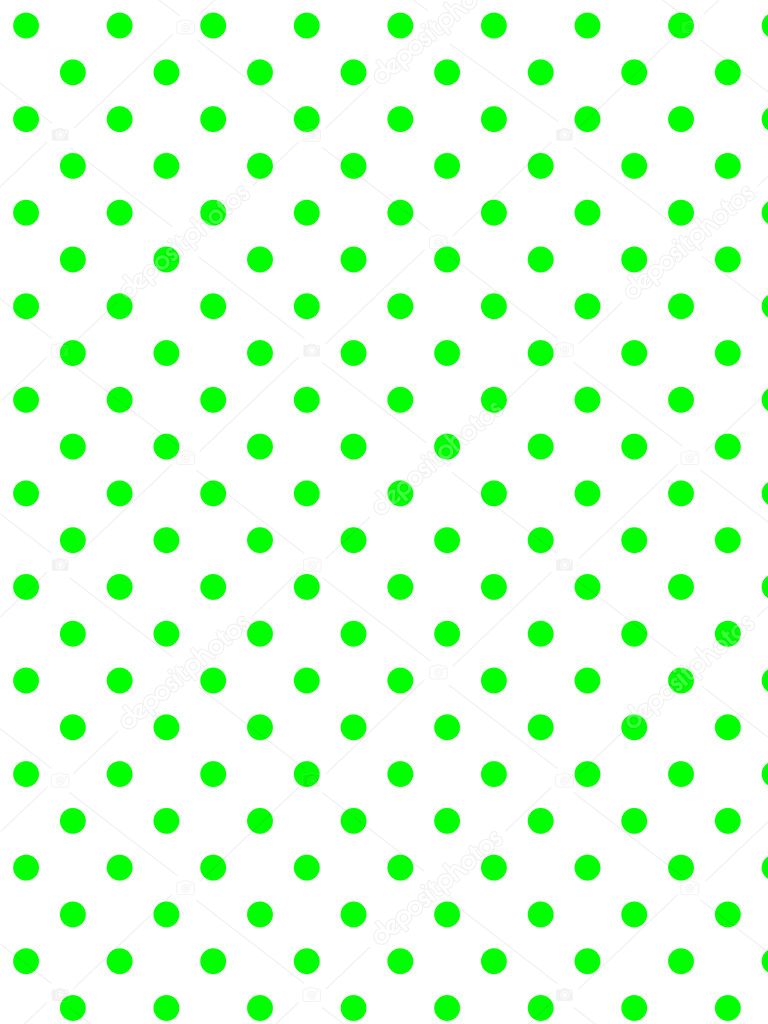 Vector eps8  White background with green polka dots.