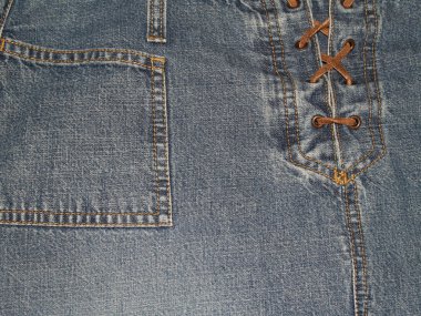 Kot pantolon veya etek dantel açık ve cep ile yakından görmek.