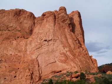 Beautiful red rocks at Garden of the Gods in Colorado Springs, Colorado clipart