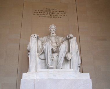 Abraham Lincoln Lincoln Anıtı, Washington Dc'heykeli.
