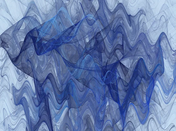 Wavy fractal background in shades of blue. — Stock Photo, Image