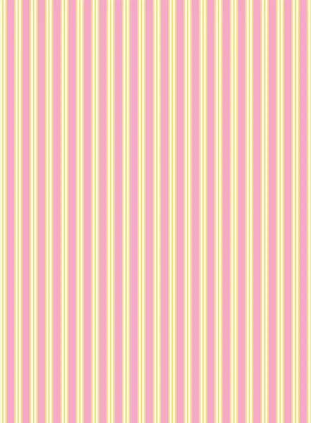 Swatch listrado papel de parede tecido em rosa, ouro e cru que corresponde fronteiras Valentine . — Vetor de Stock