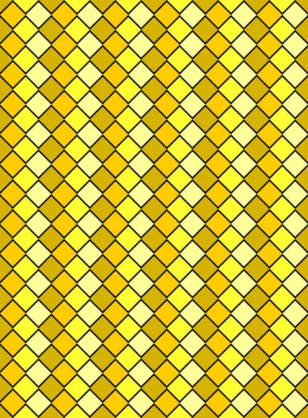 Vector eps8, Yellow variegated diamond snake style wallpaper texture pattern. — Stock Vector