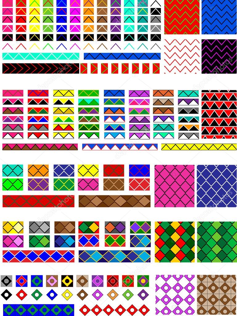 Vector eps8.  5 Different swatch patterns in multiple colors ready to drag & drop in your swatch or brush pallets, which are easily editable to the colors you want. Fill and brush examples are shown.