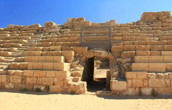 Hippodrome bejárat a Caesarea Maritima Nemzeti Park — Stock Fotó