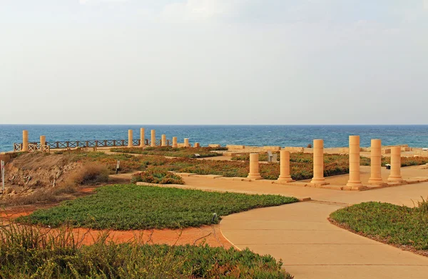Herods 海角宫在该撒利亚国际船运国家公园 — 图库照片