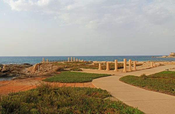 Herods Palace ostrohu v národním parku Caesarea Maritima — Stock fotografie