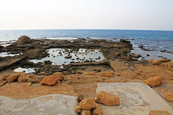 Herods Palace ostrohu v národním parku Caesarea Maritima — Stock fotografie