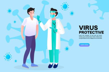 Doktorlar Coronavirus ve Covid-19 'un yayılmasını evde kalarak koruyorlar. Coronavirüs.