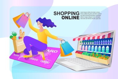 Video konferansındaki insanların bilgisayar üzerindeki görüntüsü. Kadın ve adamın evde müşterilerle görüntülü görüşme yapması. Web sitesi veya web sayfası için dizüstü bilgisayar kullanarak sohbet etmek. Vektör