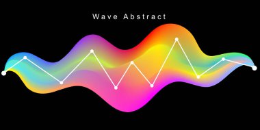 Hareket ses dalgası soyut vektör arkaplanı. Renkli dijital dengeleyici. Vektör desen ögesi.