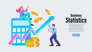 Güvenli Para. İnternet bankacılığı ve kazanç kavramı. Başarılı yatırımcı ya da girişimci. Finansal danışmanlık, yatırım ve tasarruf. Modern vektör illüstrasyonu.