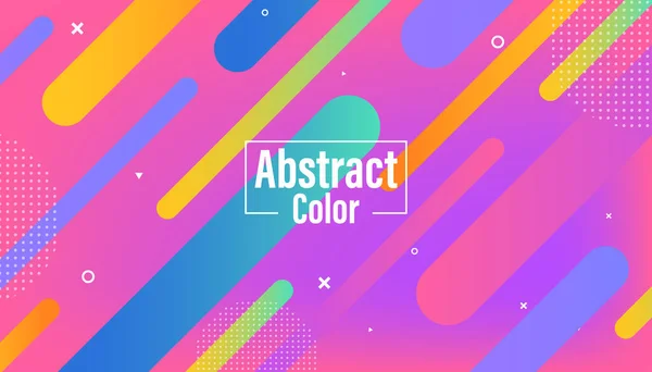 Abstract Colorful Background Minimal Geometric Pattern Gradients Dynamic Shapes Composition — Stock Vector