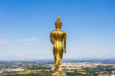 Tayland 'daki Khao Noi Tapınağı Nan Phra' daki altın Buda heykeli.