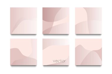 Sosyal medya paylaşımı için gradyan vektör şablonları kümesi.