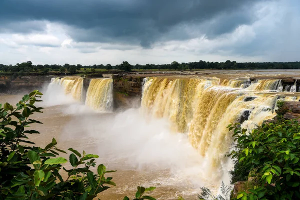 Chitrakote Falls Vid Floden Indravati Jagdalpur Bastar Chhattisgarh Indien Royaltyfria Stockfoton