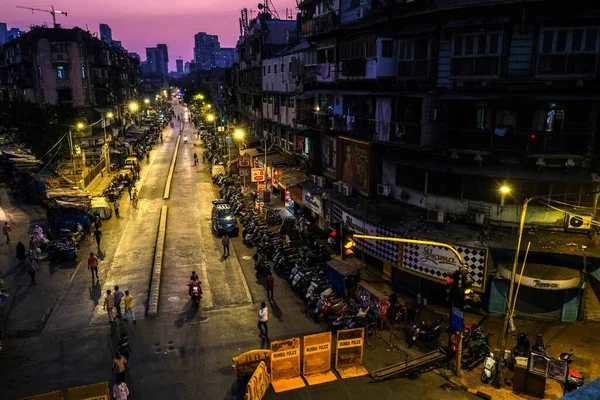 Mumbai Indien April 2020 Bhendi Bazaar Området Södra Mumbai Bär Stockfoto