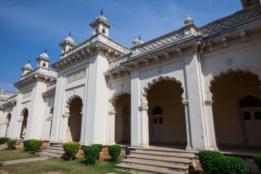 Hyderabad, Andhra Pradesh, Hindistan - 28 Aralık 2011: Chowmahalla Palace veya Chowmahallatuu, Hyderabad eyaletinin Nizams eyaletinin bir sarayı..